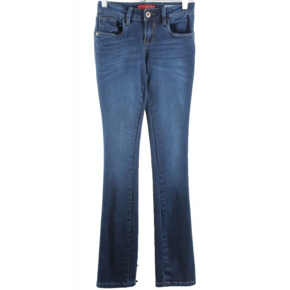 Guess Sz 24 x 32 Blue Denim Visha Fit Skinny Bootcut Cotton Blend Jeans - Picture 1 of 7